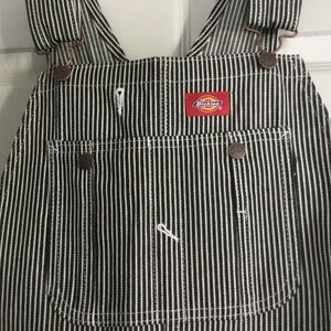 Dickies bib overalls hickory striped cotton unisex size 30 x 30 NWT
